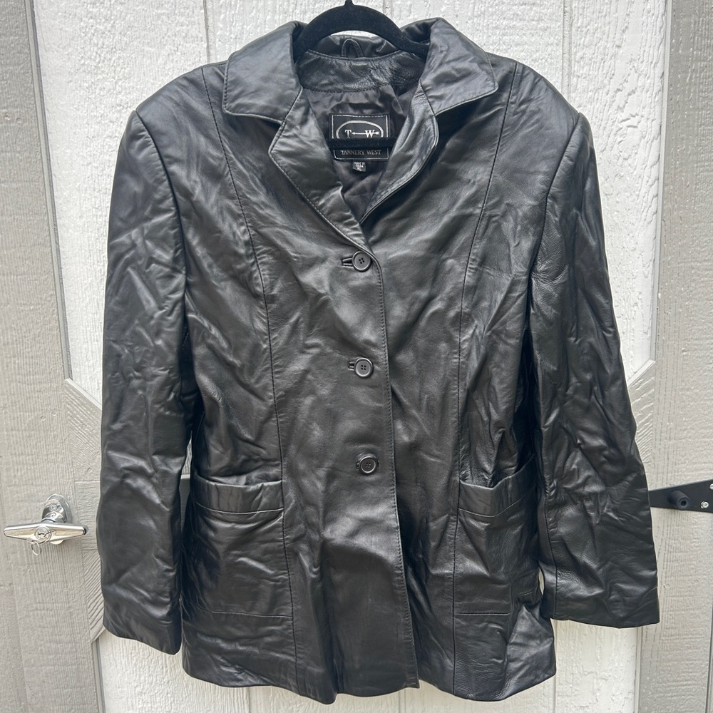 Tannery West Women's Charcoal Leather Jacket